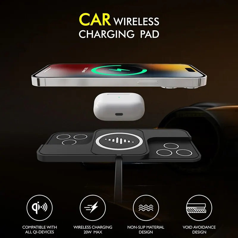 Car Wireless Charger: Fast Charging for iPhone & Samsung! 🚗⚡️