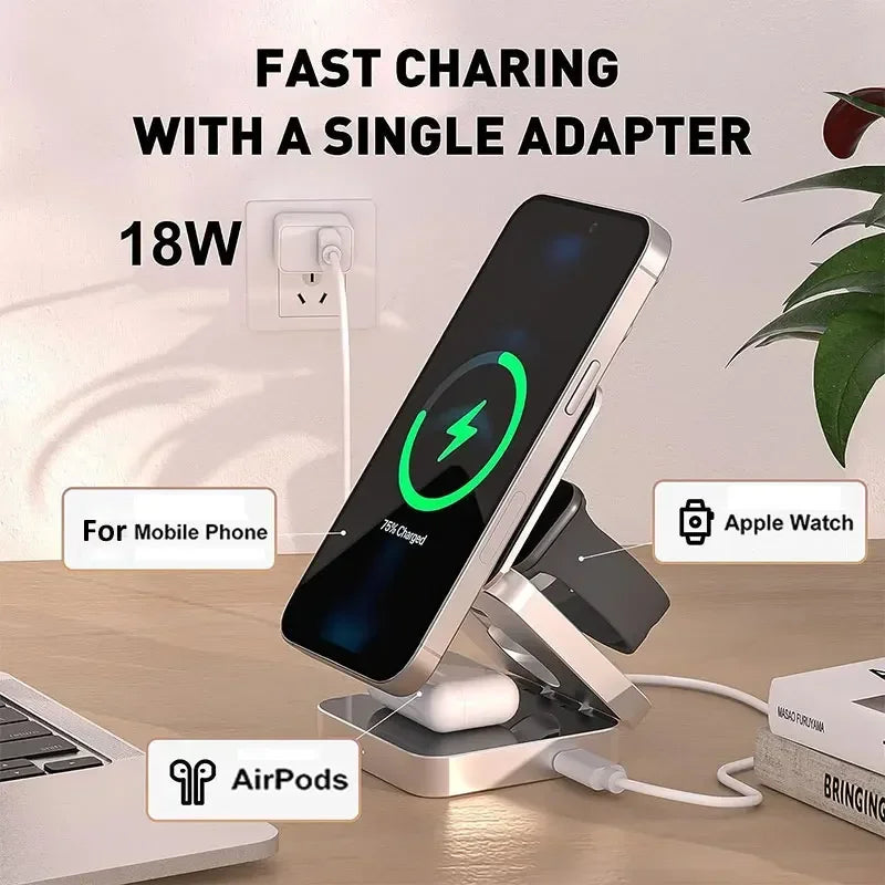 3-in-1 MagSafe Wireless Charger: Power Up Your Devices with Ease! 🔋📱