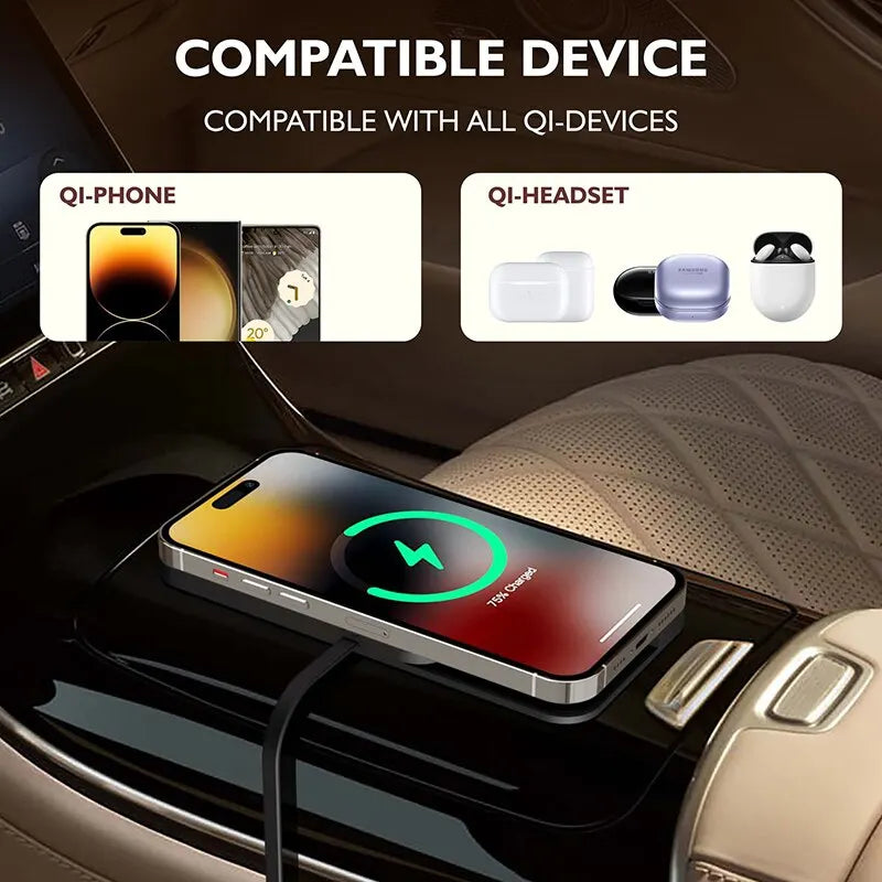 Car Wireless Charger: Fast Charging for iPhone & Samsung! 🚗⚡️