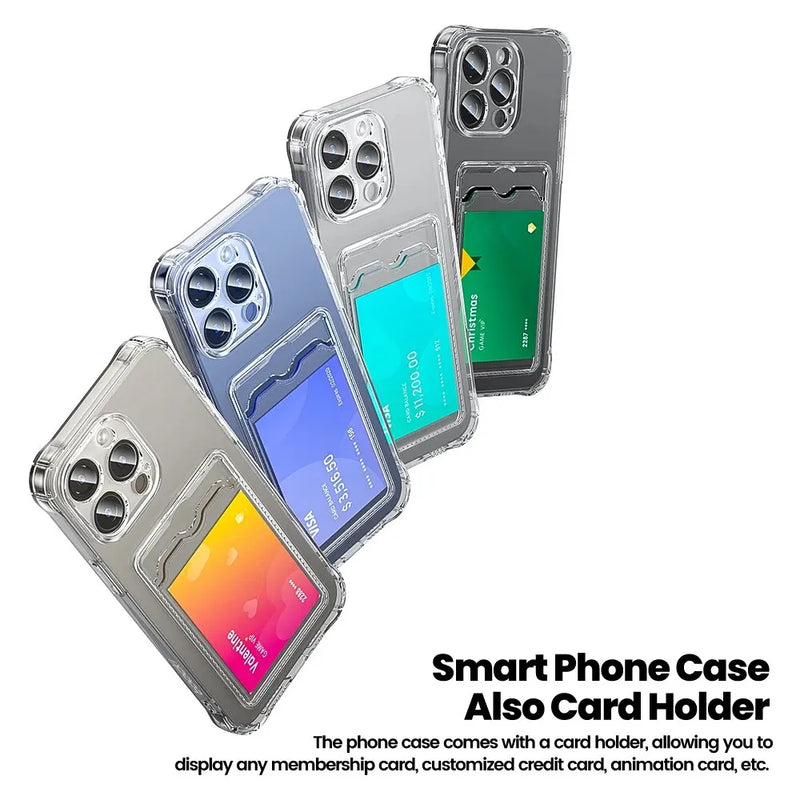 Toocki Transparent Phone Case with Card Holder: Style, Protection, and Convenience! 📱💼